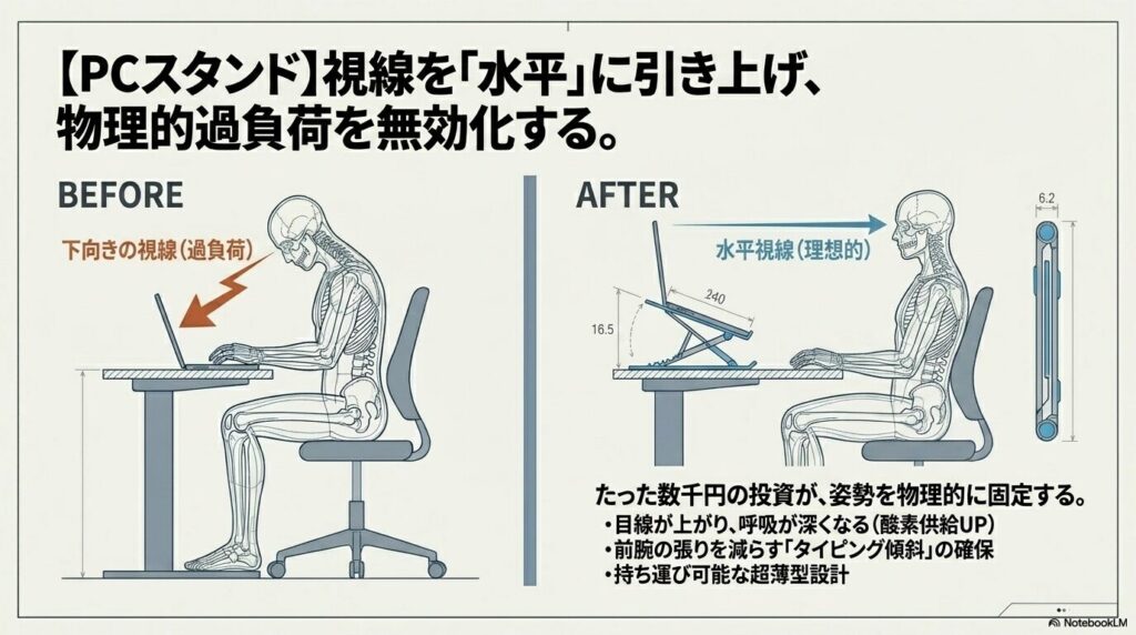 目線の変化による改善