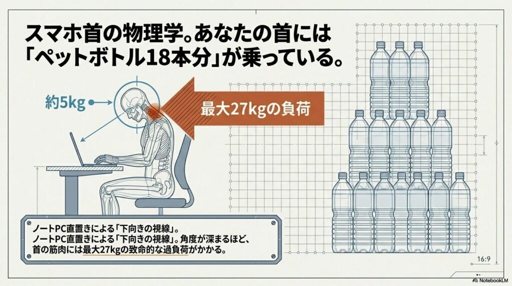 首への負荷が高い姿勢