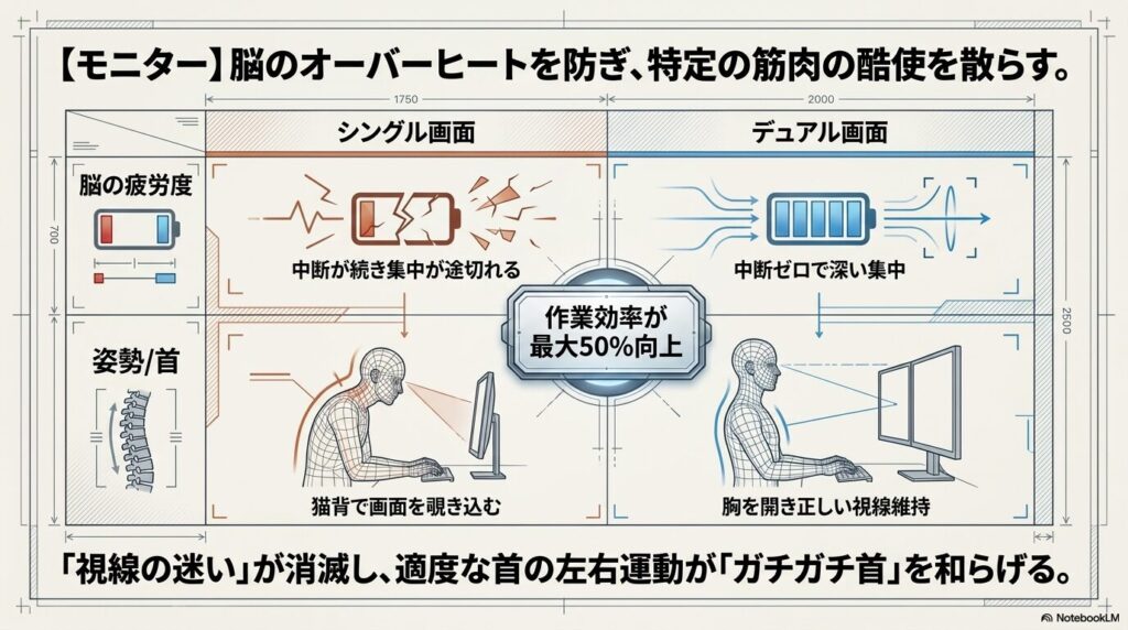 デュアルモニターの恩恵