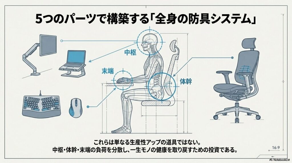 負荷を軽減する5つの防具システム