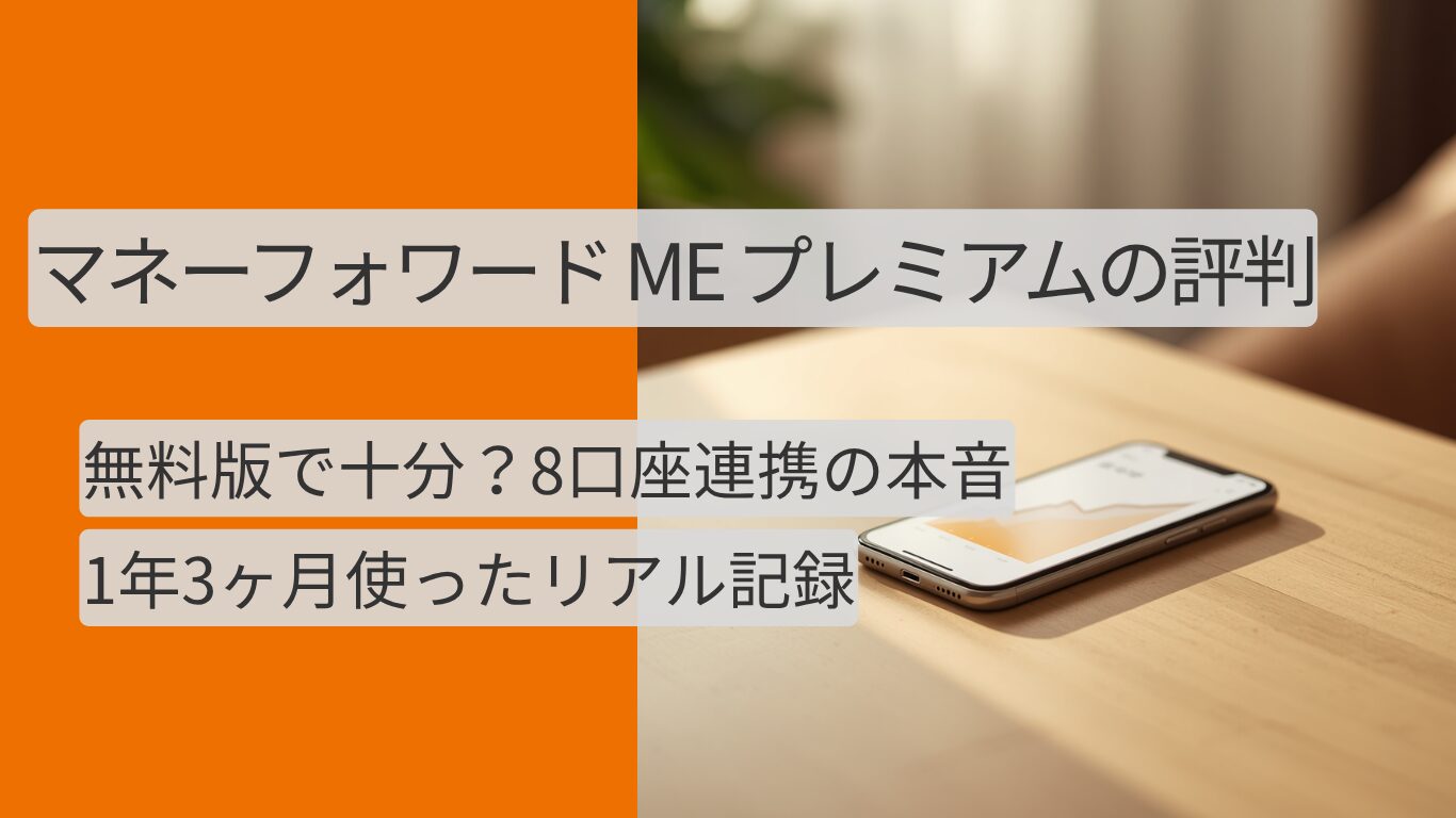 マネーフォワード ME プレミアムの評判レビューを表す資産推移グラフのイメージ